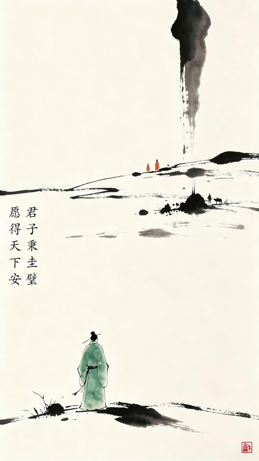 The Noble Heart | Minimalist Zen Ink Art