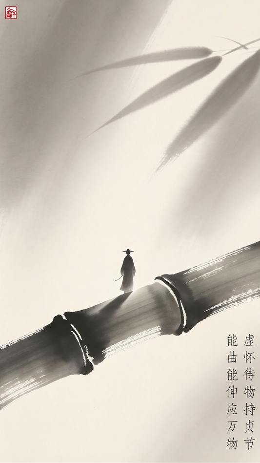 The Way of Bamboo | Zen Ink Art Print