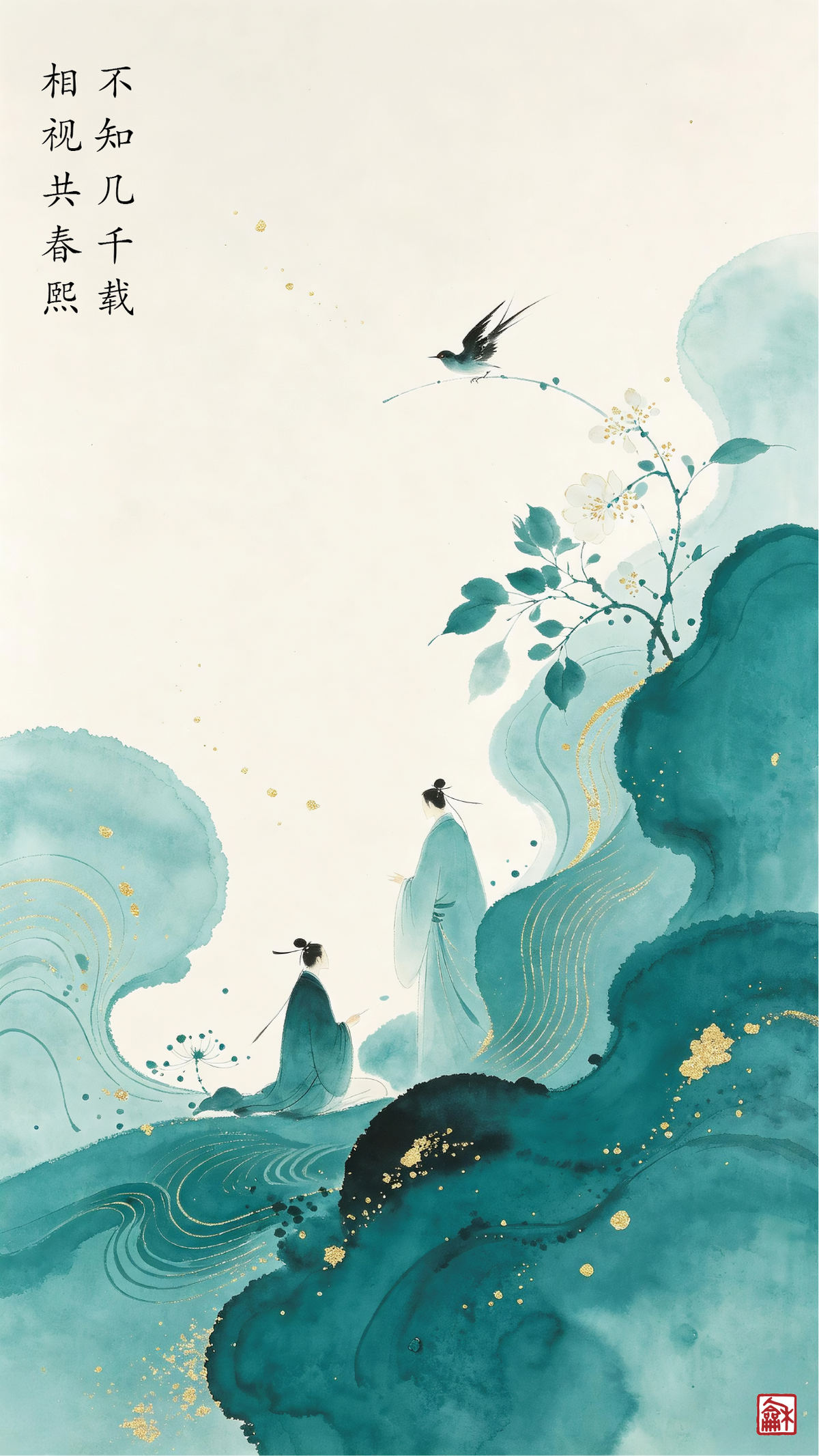 A Timeless Spring | Minimalist Zen Ink Art