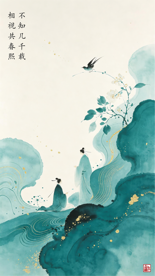 A Timeless Spring | Minimalist Zen Ink Art